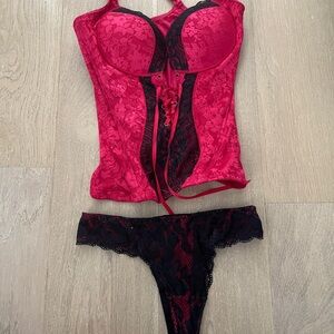 Lace corset lingerie